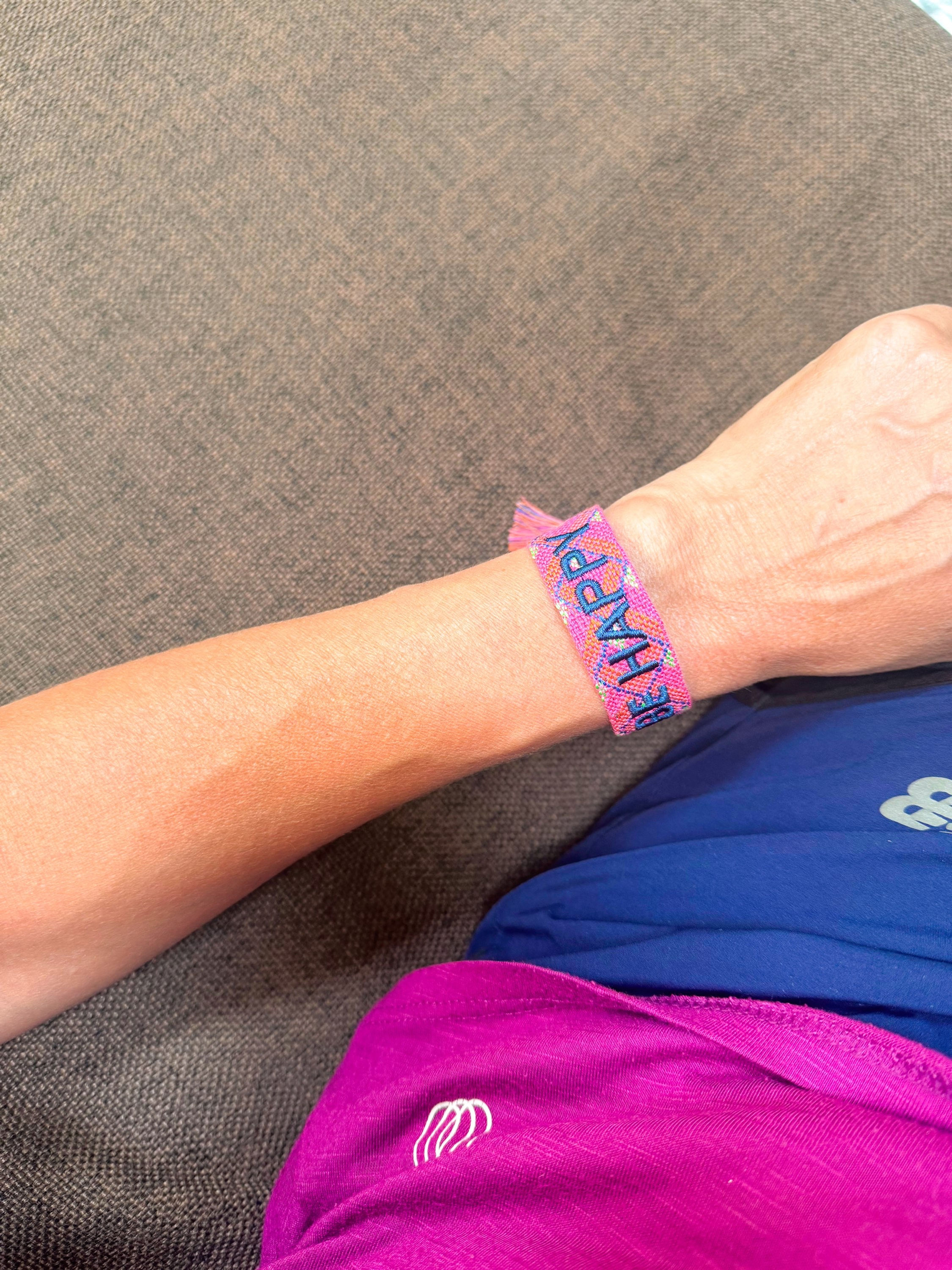 Be Happy Woven Bracelet 