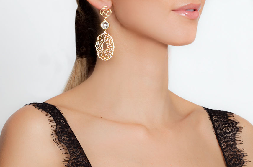 Thumbnail: FILIGREE PENDANT EARRINGS