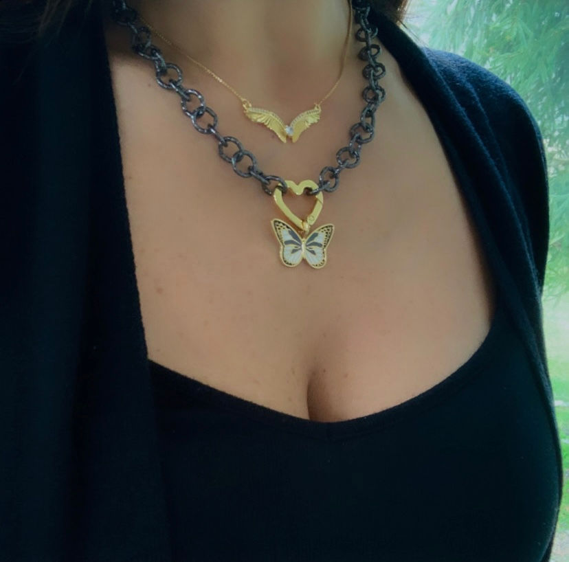 Thumbnail: FLY ME TO THE MOON WING NECKLACE