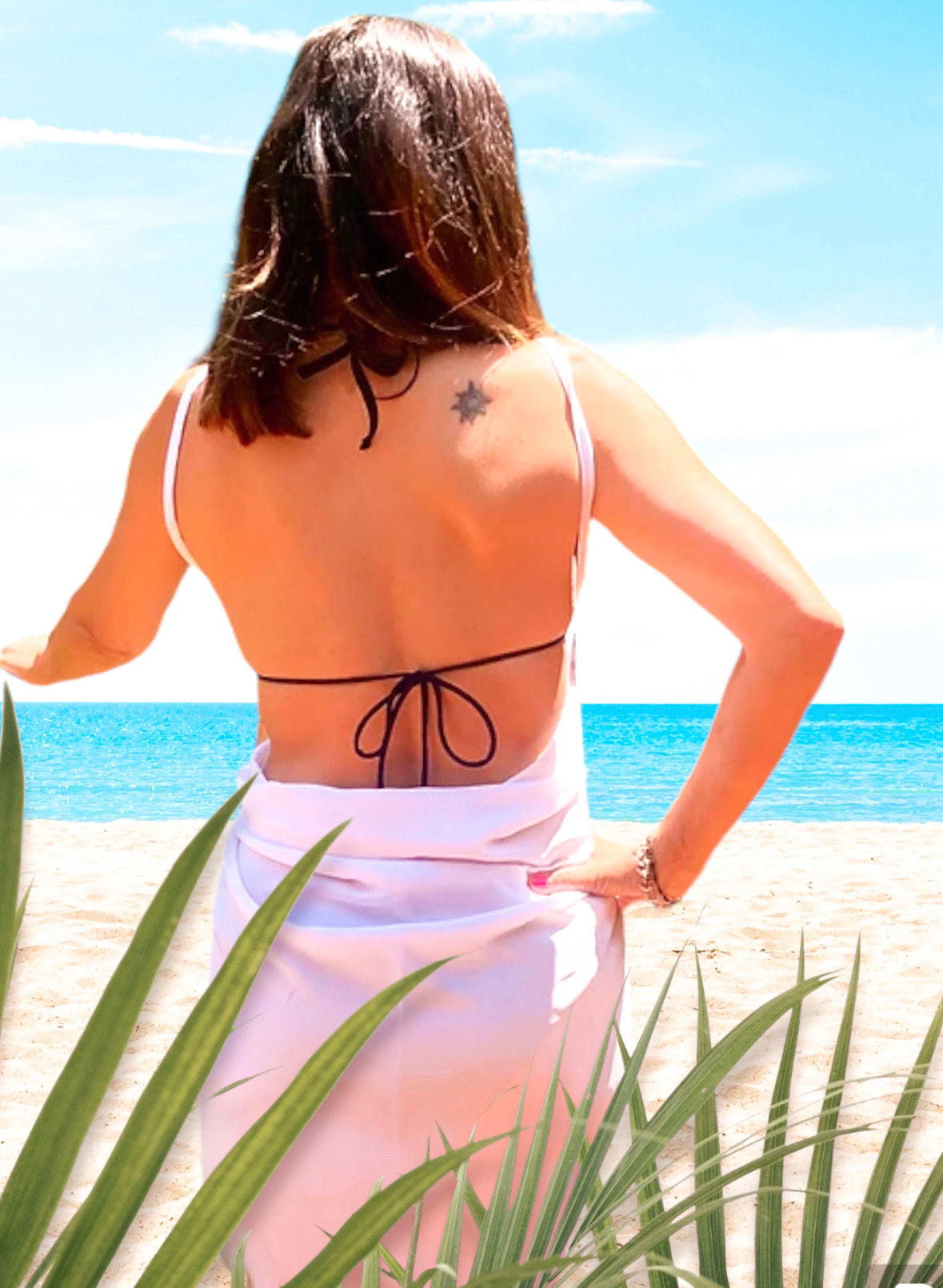 PLAIN SATIN WRAP BEACH DRESS