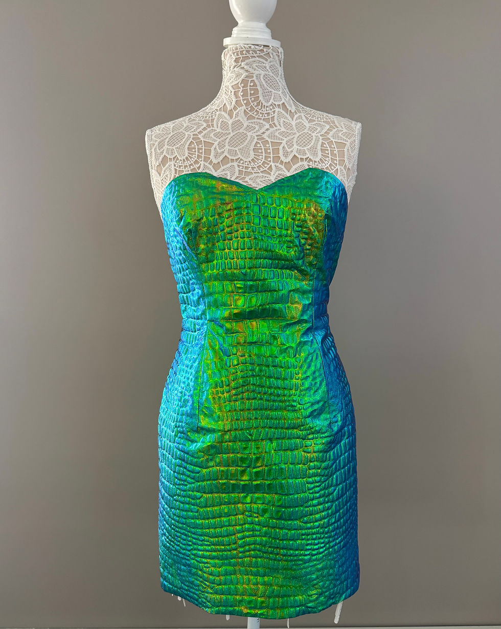 Thumbnail: CROCO STRAPLESS DRESS 