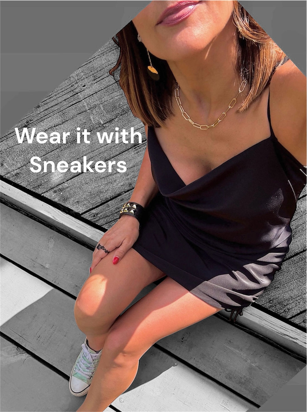 Thumbnail: DAIANE SATIN PULL UP STRING DRESS
