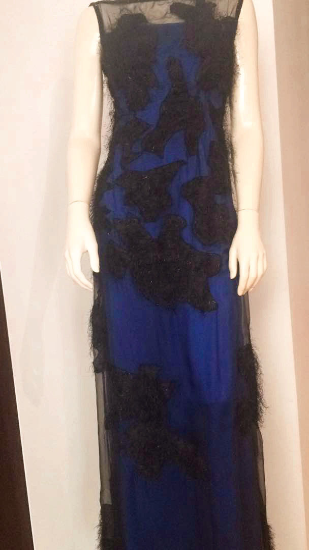 Thumbnail: TULLE AND TASSEL LONG DRESS