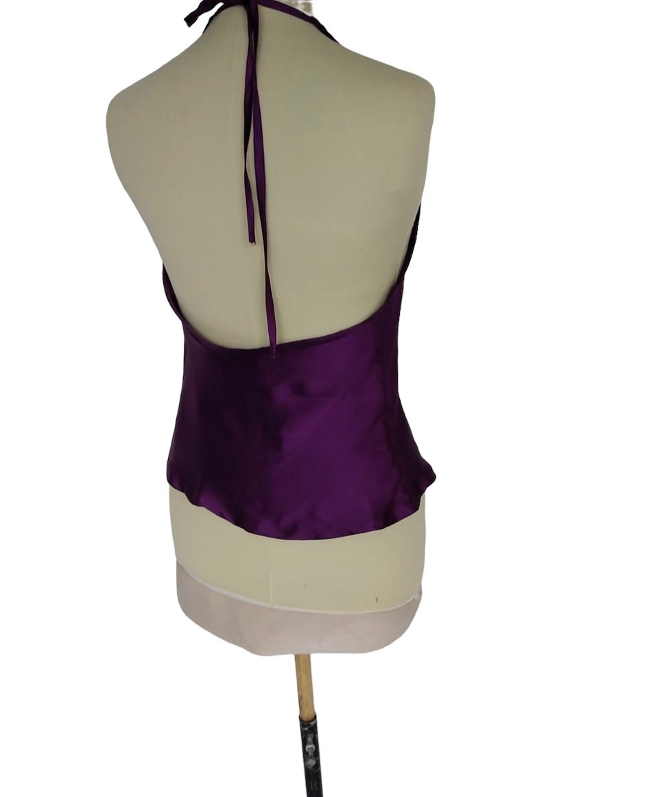 Thumbnail: SILK COWL DROP NECK TOP 