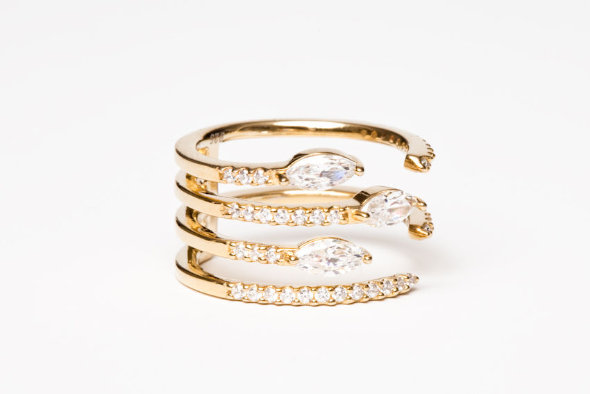 Thumbnail: MIXED CUT CUFF RING