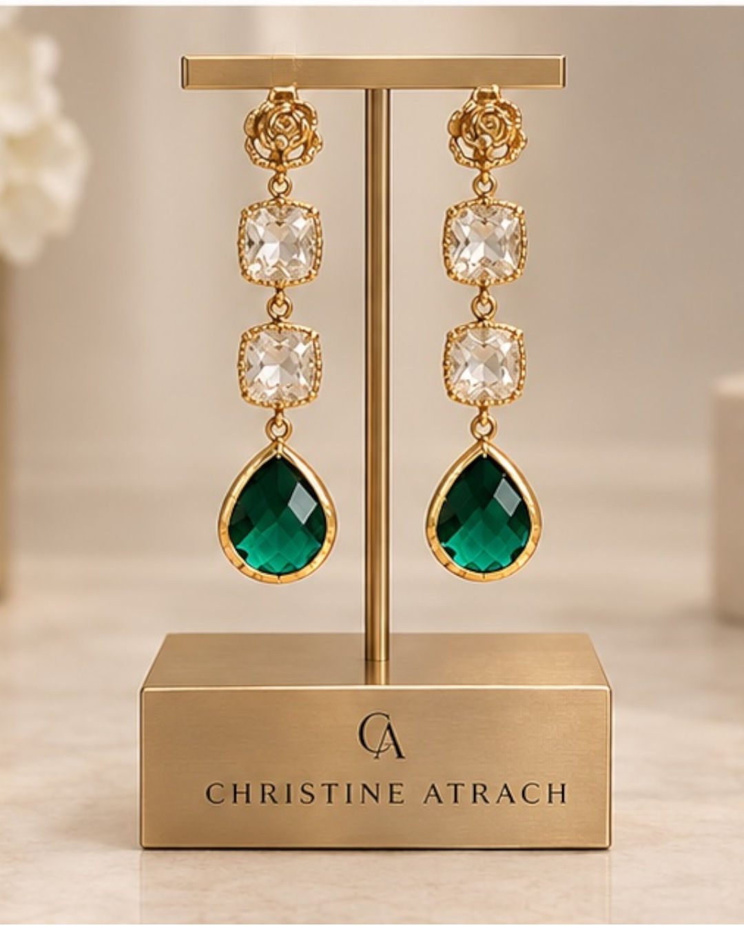 ROSE DROP EARRINGS 