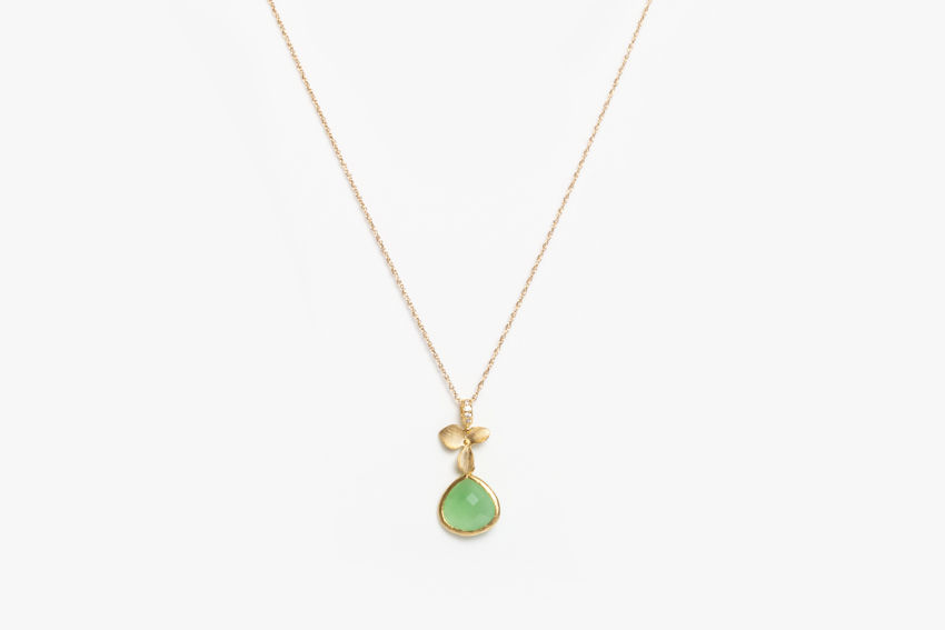 Thumbnail: TINY ORCHID DROP PENDANT