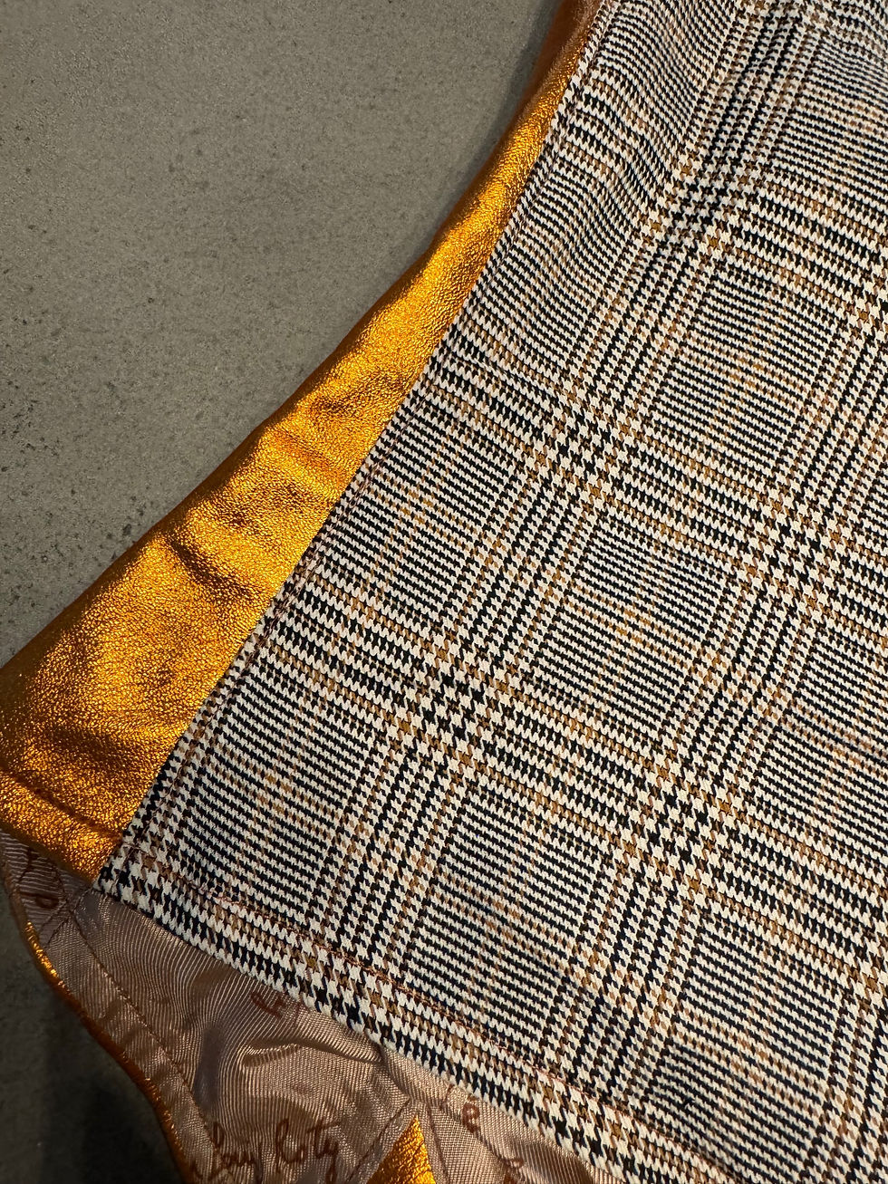 Thumbnail: ORANGE METALLIC LEATHER VEST