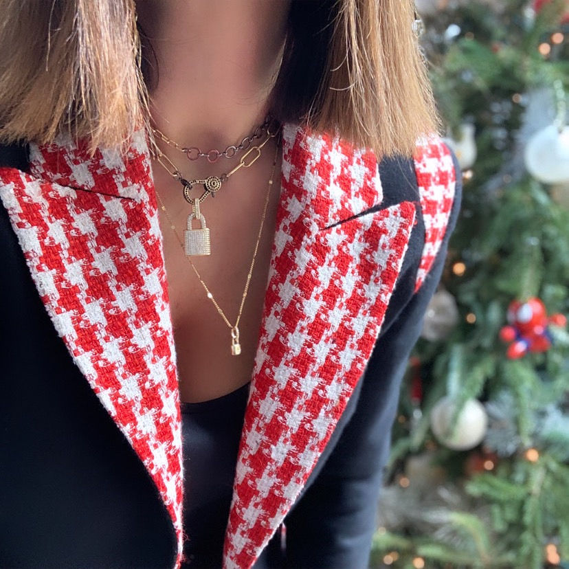 Thumbnail: TWEED WOOL BLAZER JACKET