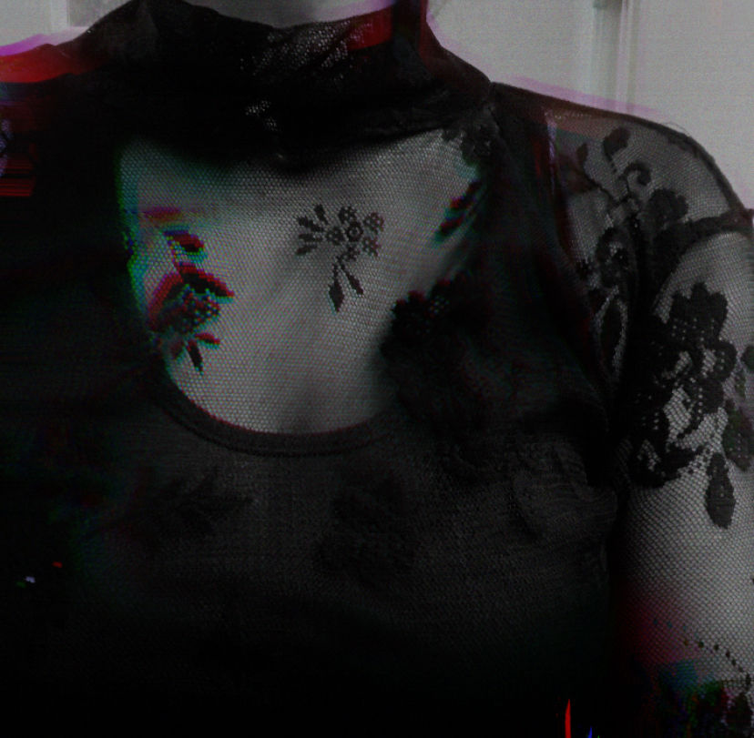 Thumbnail: TURTLENECK LACE BLOUSE