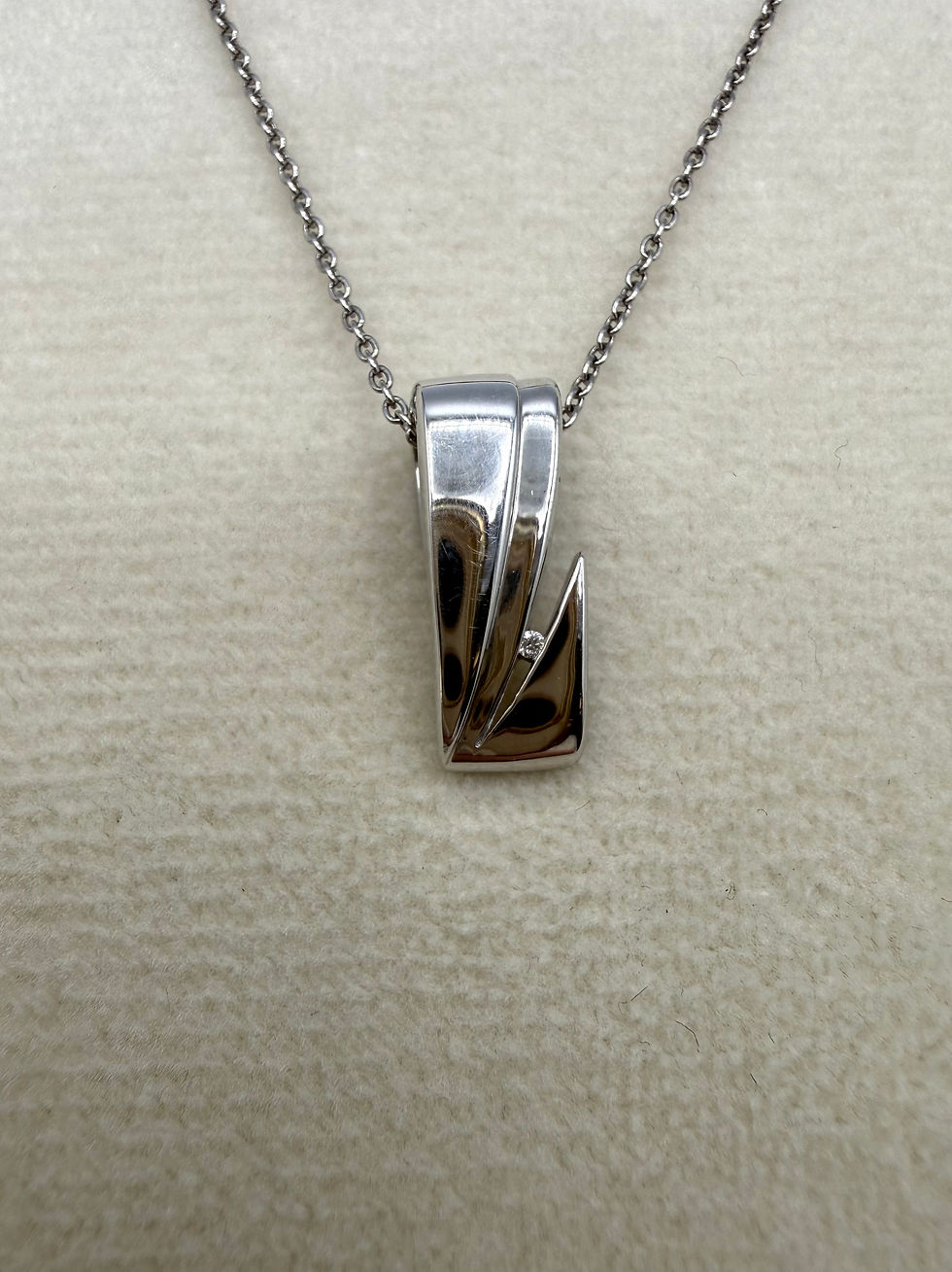 Thumbnail: Sterling Silver .06ct Diamond Necklace