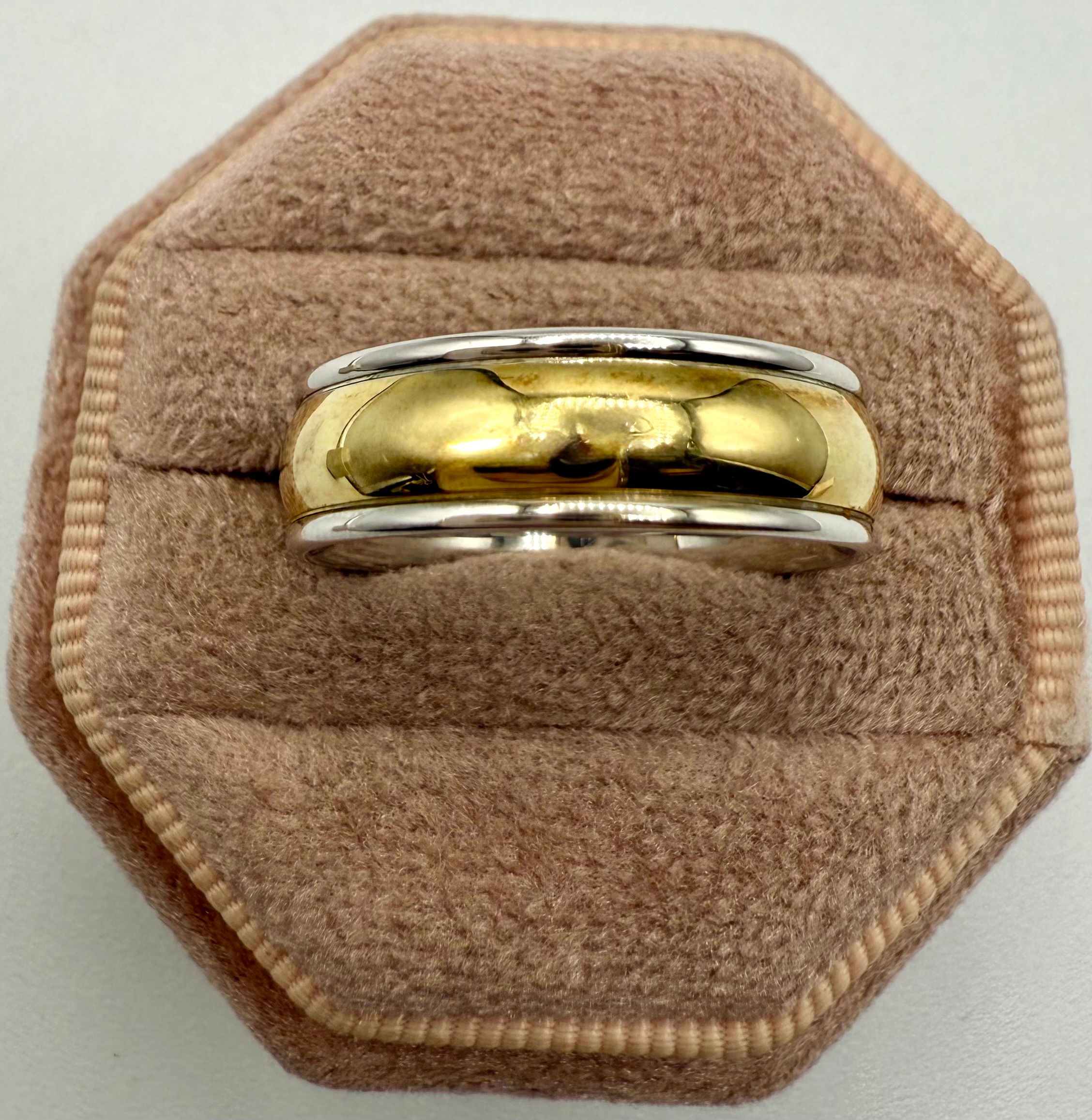 14 Karat Two Tone Wedding Band