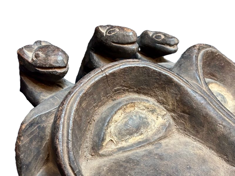 Thumbnail: African Tribal Art Wooden Carved Cameroon Bamum Mask/Wall Hanging