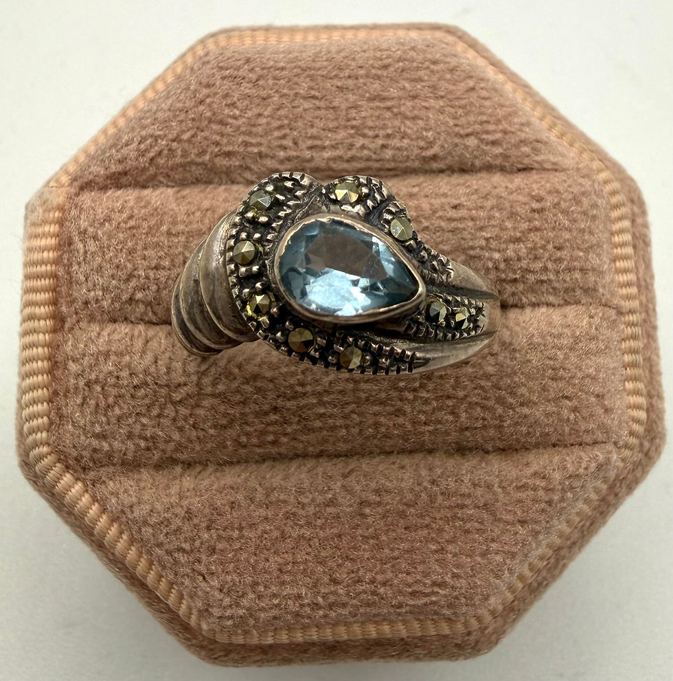 Thumbnail: Sterling Silver Blue Topaz Ring