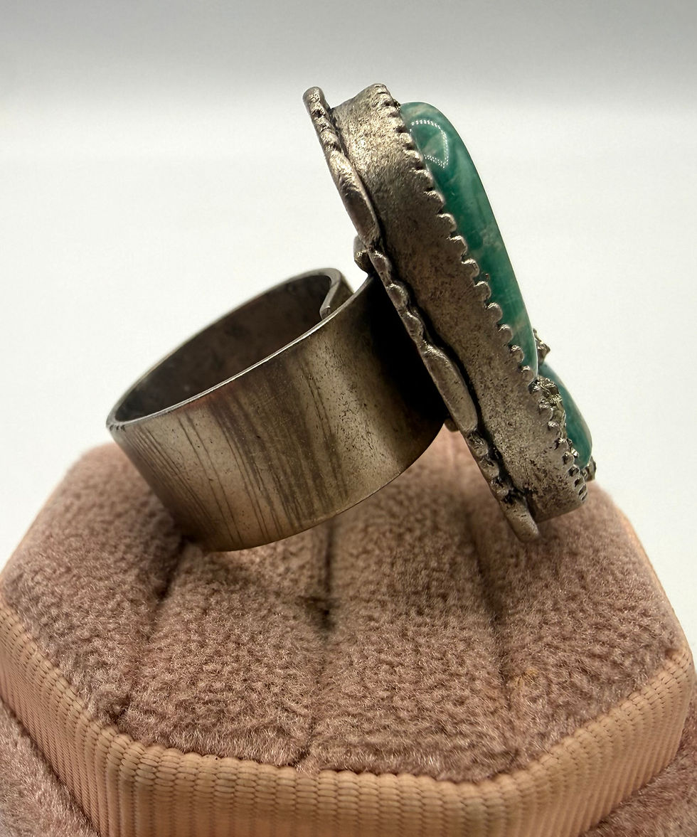 Thumbnail: Sterling Silver Turquoise & Pyrite Ring