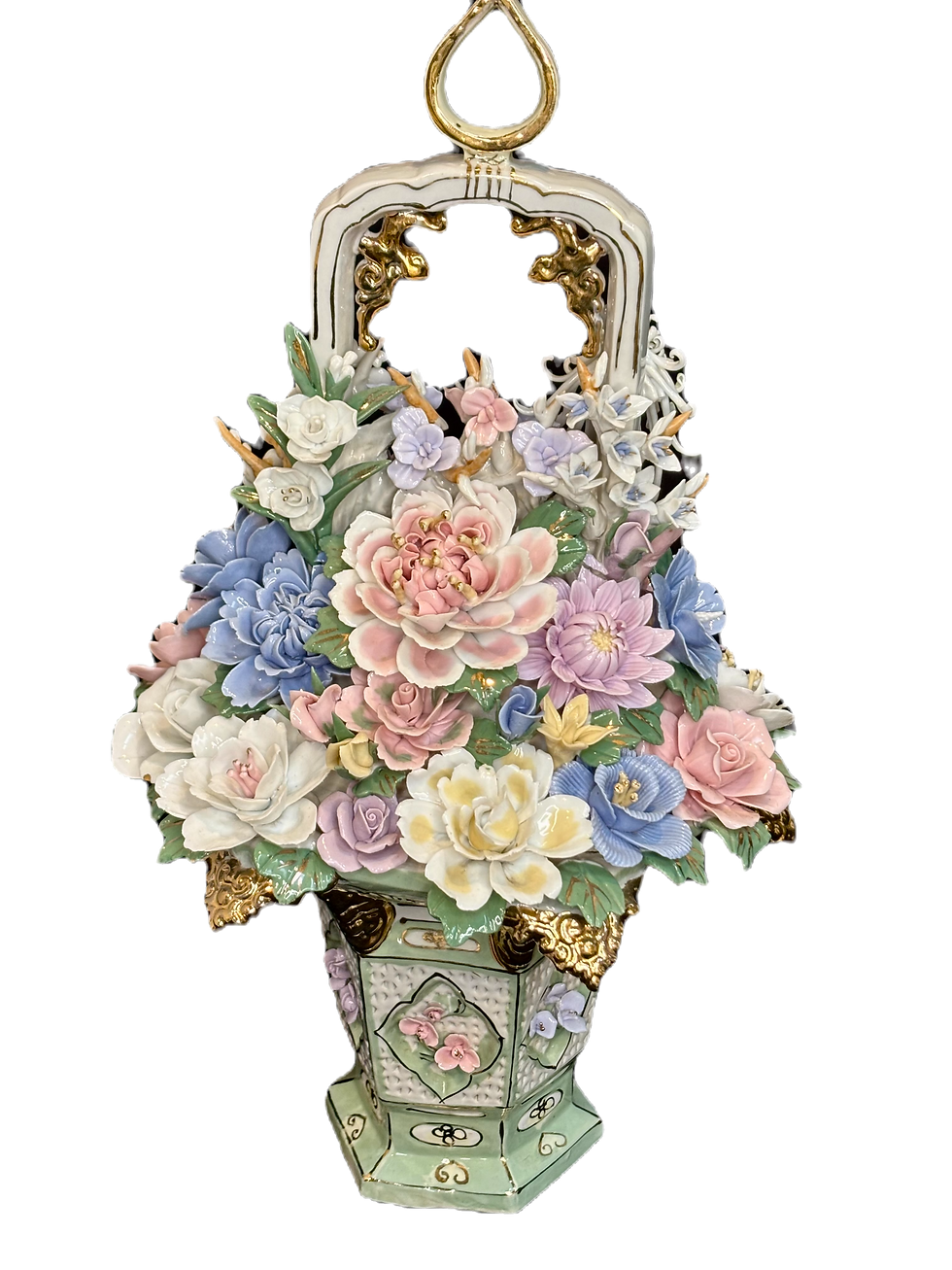 Thumbnail: Capodimonte Style Porcelain Floral Bouquet