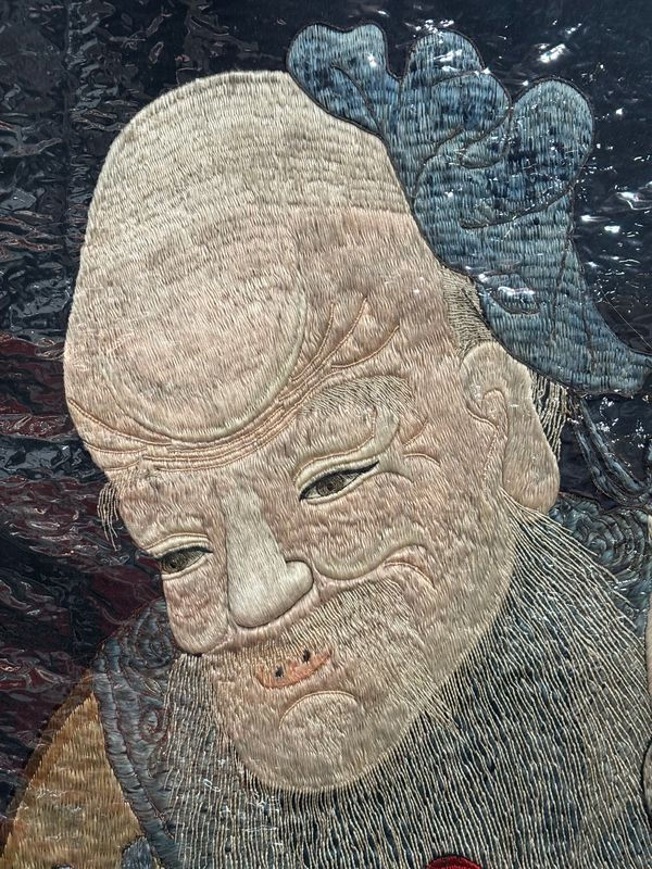 Thumbnail: Late Qing Dynasty Silk Embroidered Panel of Shoulao
