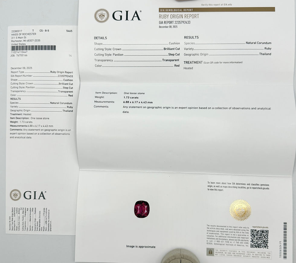 Thumbnail: 14 Karat White Gold 1.34ctw Diamond & 1.73ct Ruby GIA Cert. Ring