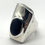 Thumbnail: JAD Vintage Sterling Silver and Black Onyx Ring