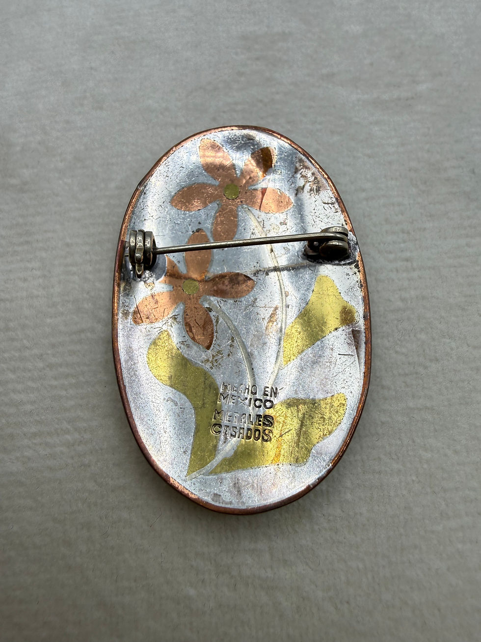 Thumbnail: Sterling Silver Metales Casados Pin/ Earrings Set