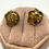 Thumbnail: 14 Karat Yellow Gold Purple Jade Studs