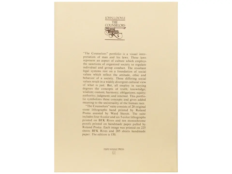 Thumbnail: NEW PRICE John L Doyle "The Counselors" Portfolio