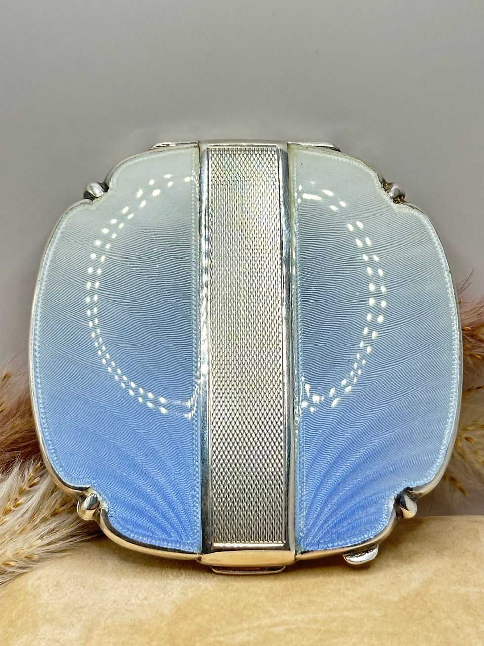 Thumbnail: Group of 7 Victorian Silver and Guilloche Enamel Compacts
