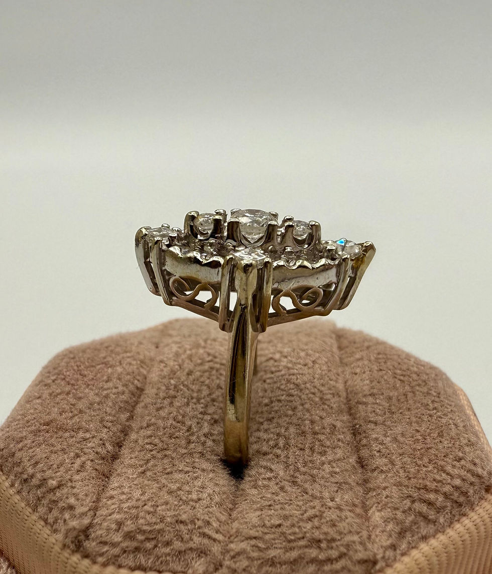 Thumbnail: 14 Karat White Gold .75ctw Diamond Ring