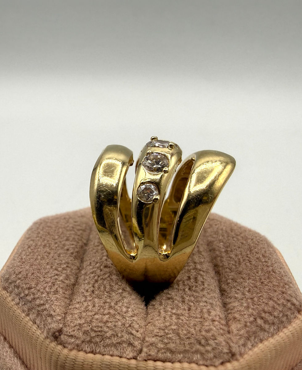 Thumbnail: 14 Karat Yellow Gold Cubic Zirconia Ring