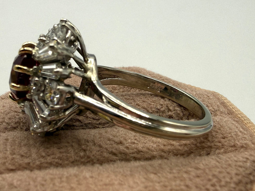 Thumbnail: 14 Karat White Gold 1.34ctw Diamond & 1.73ct Ruby GIA Cert. Ring