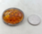 Thumbnail: Large Baltic Amber Sterling Silver Brooch