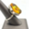 Thumbnail: Large Baltic Amber Sterling Silver Ring