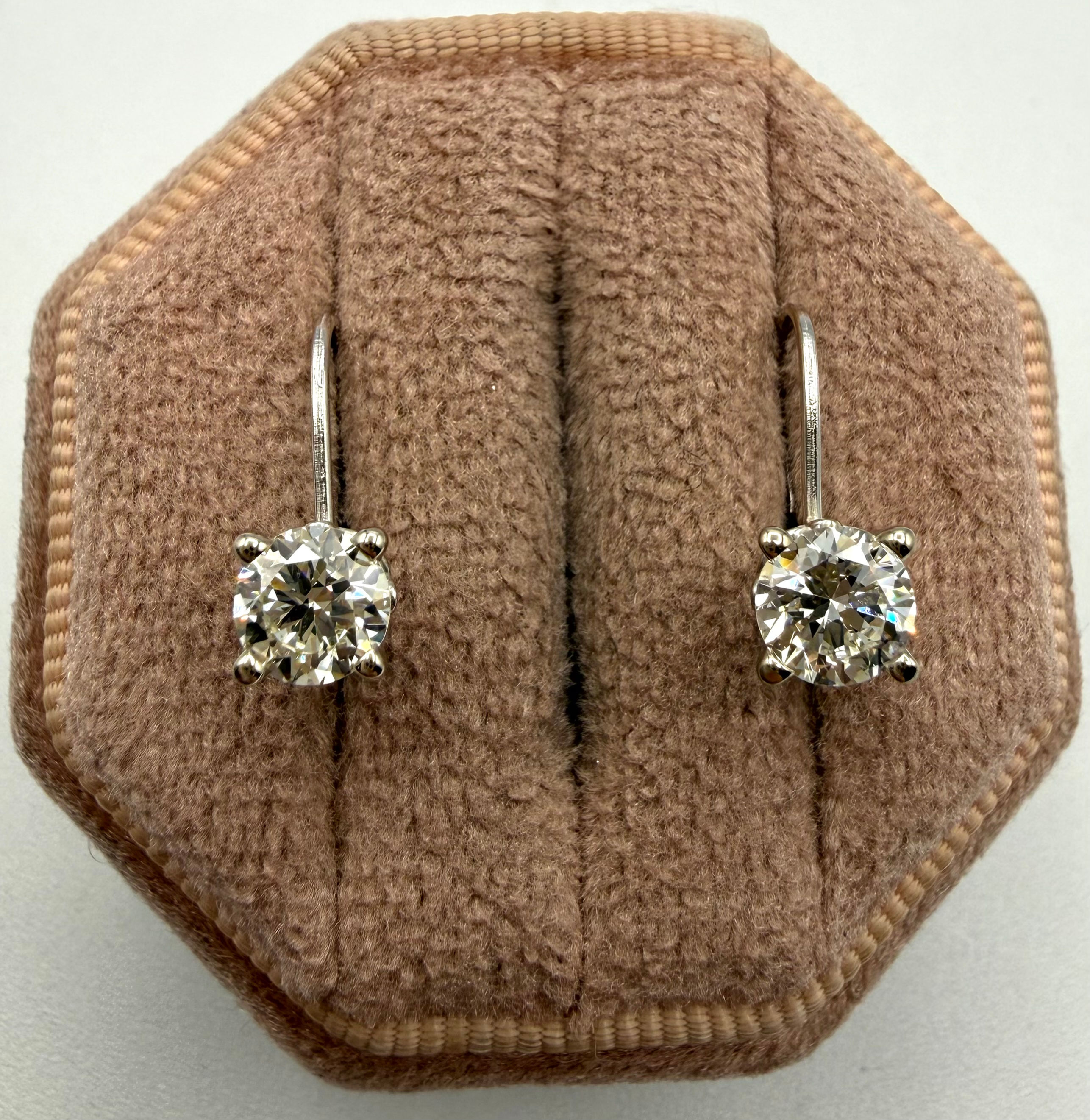 14 Karat White Gold 1.18ctw J-K/VS Diamond Earrings