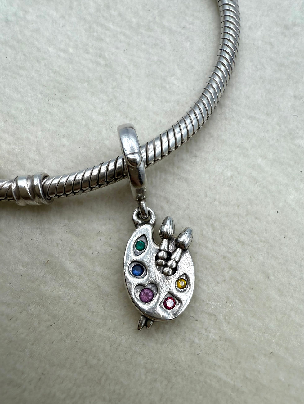 Thumbnail: Sterling Silver/ 14 Karat Yellow Gold Pandora Bracelet With 3 Charms