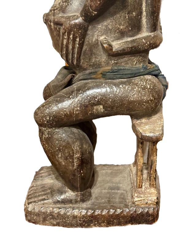 Thumbnail: USU Baoule Wooden Figure Ivory Coast Tribal Fetish Maternity
