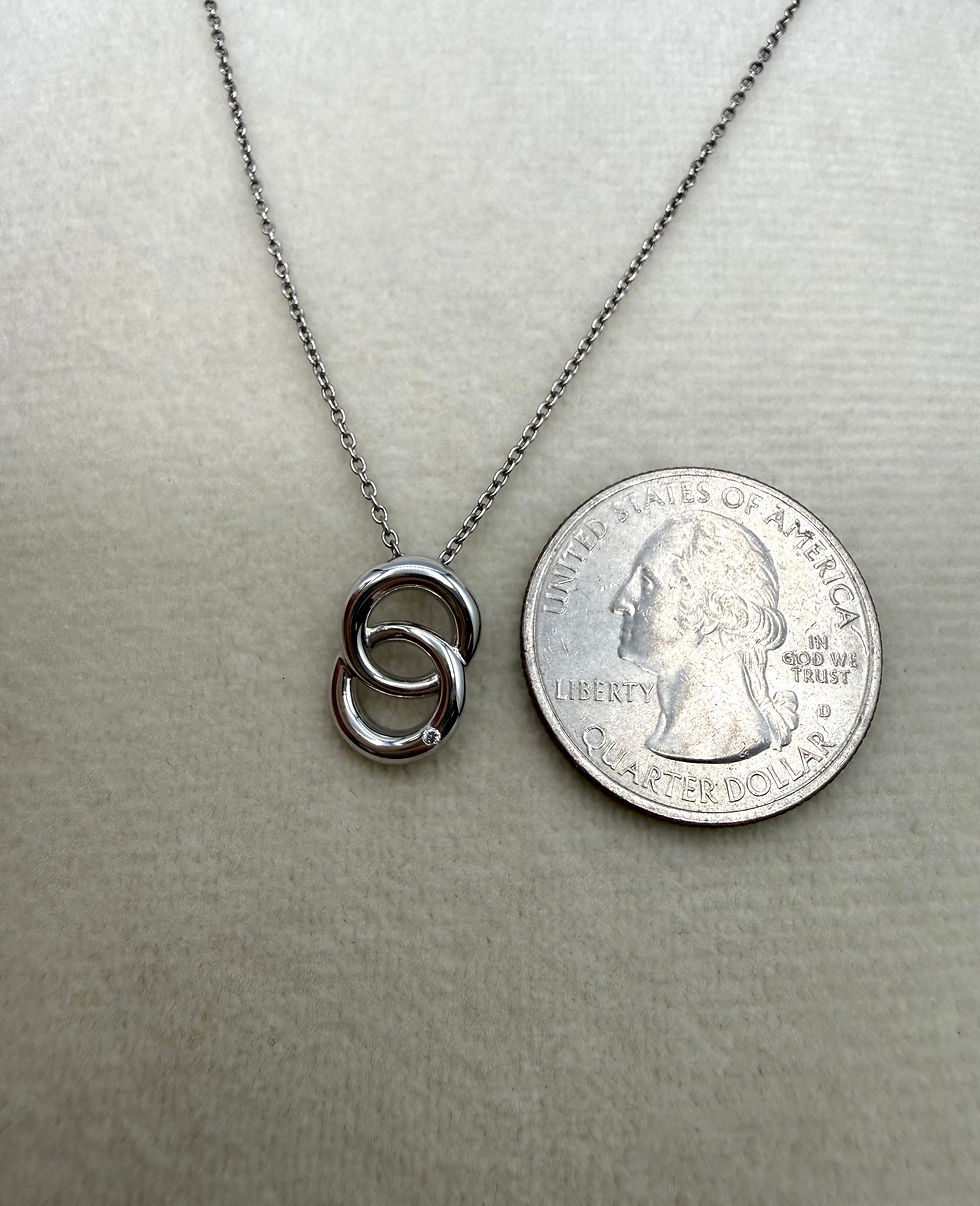 Thumbnail: Sterling Silver .06ct Diamond Necklace
