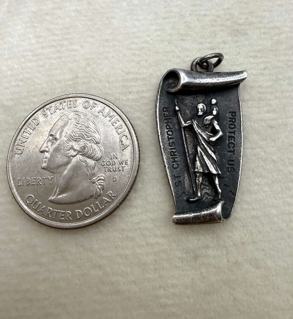 Thumbnail: Sterling Silver St Christopher Charm