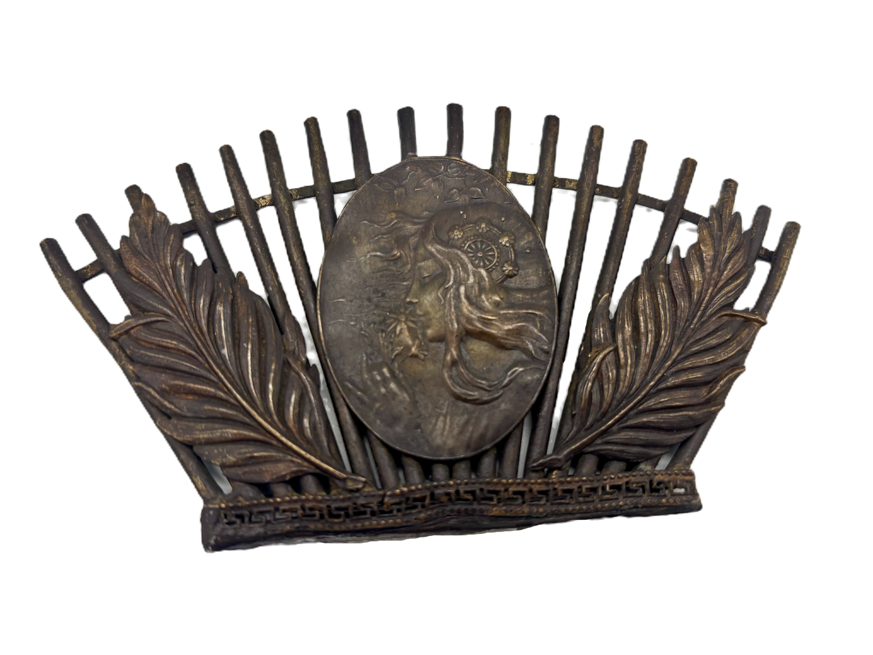 French Art Nouveau Top of a Hair Comb