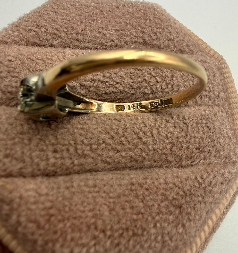 Thumbnail: 18 Karat White Gold+14 Karat Yellow Gold 0.23ct G/SI2 Diamond Ring