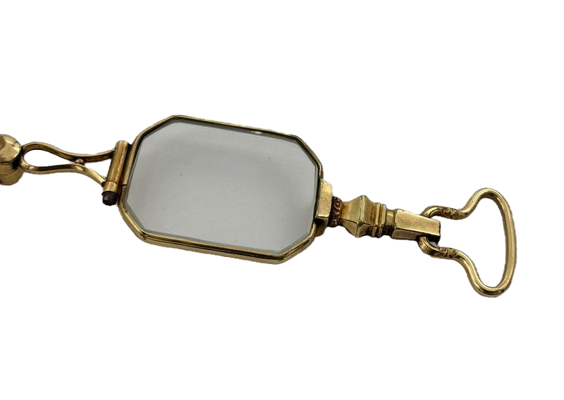 Thumbnail: Antique Lorgnette Magnifying Opera Glasses Gold Tone