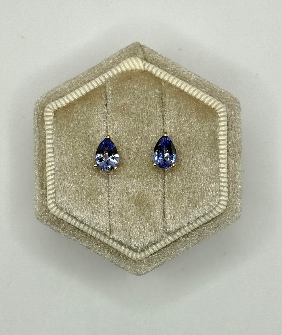 Thumbnail: 10 Karat Yellow Gold Tanzanite Studs
