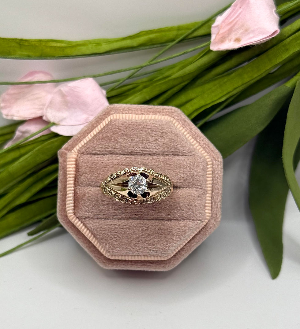 Thumbnail: 10 Karat Yellow Gold Diamond Ring