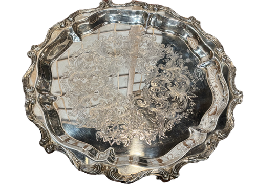 Silver Plated Footed Tray by Wallace Silversmiths 1116 | Haig's of