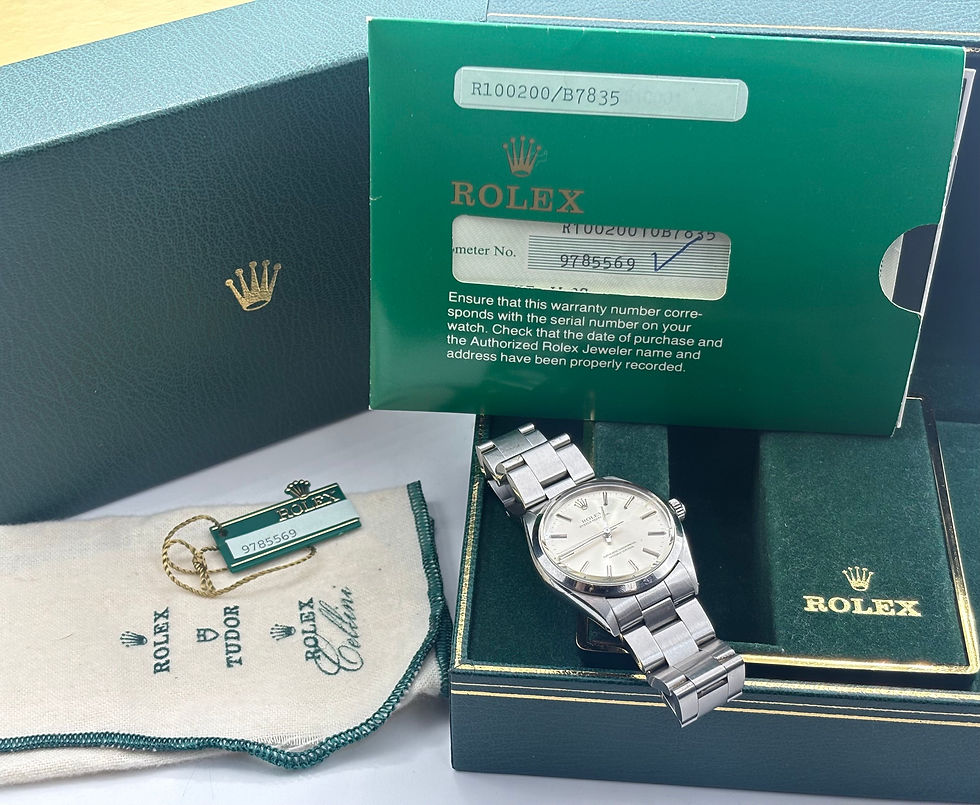 Rolex Oyster Perpetual with Box and Papers Stainless Steel