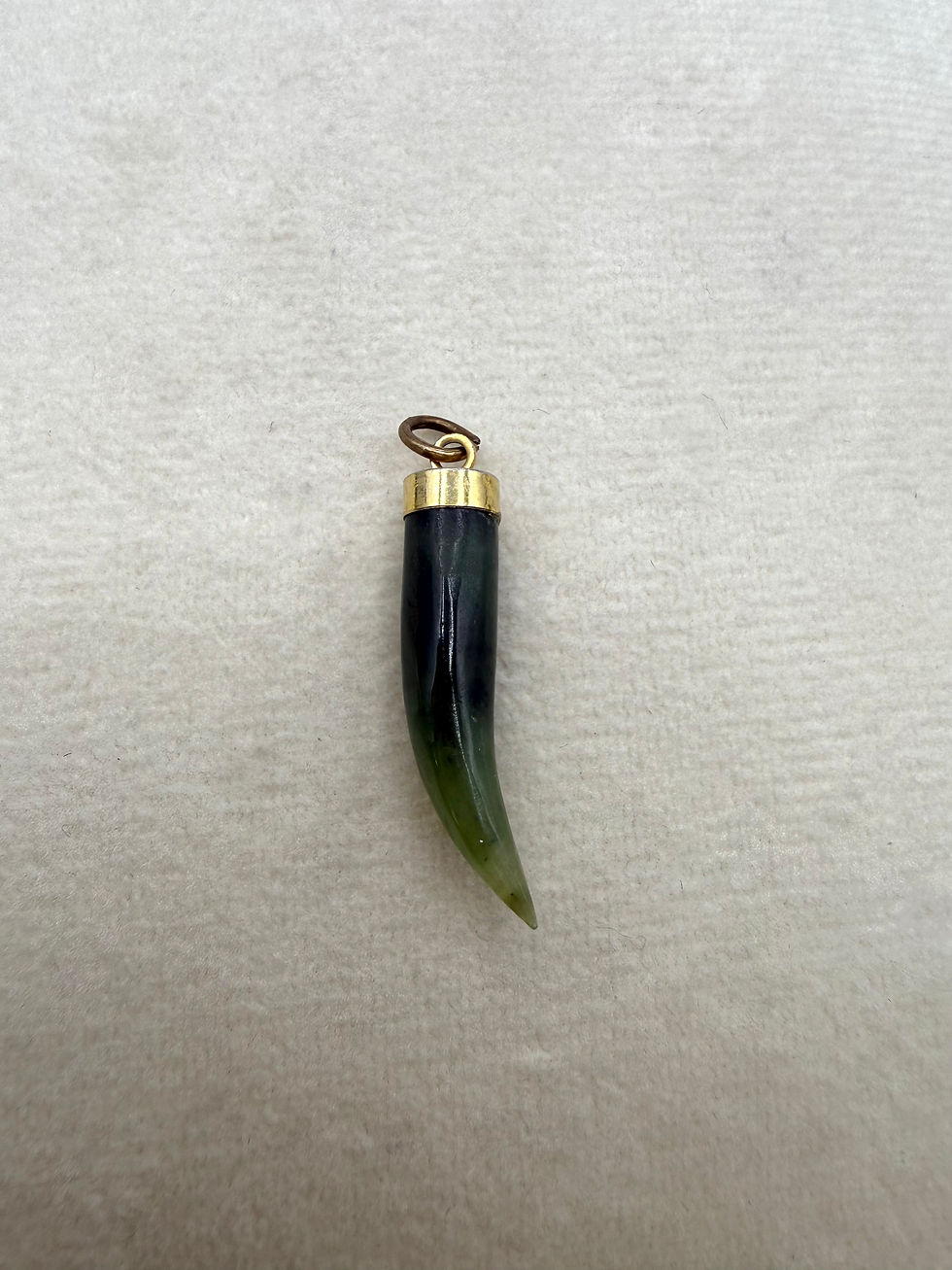 Thumbnail: Gold Plated Nephrite Point Pendant