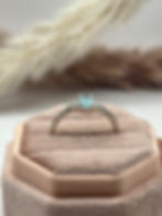Thumbnail: 14 Karat White Gold .60 Carats Blue Topaz .09 Carat Total Weight Diamond Ring