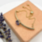 Thumbnail: Custom 14 Karat Yellow Gold Ceylon Sapphire & Diamond Bracelet