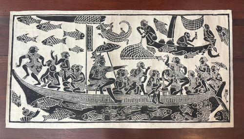 Lot of 3 Vintage Cambodia Temple Rubbings (Angkor Wat, Khmer