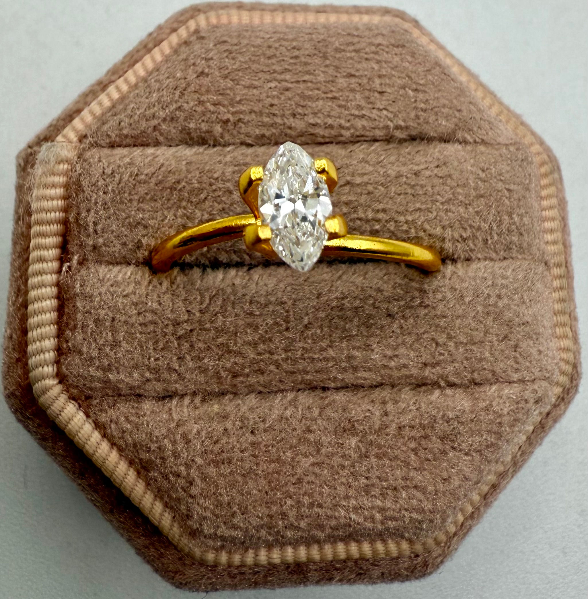 0.53ct F/I1 Marquise Loose Diamond With Chips