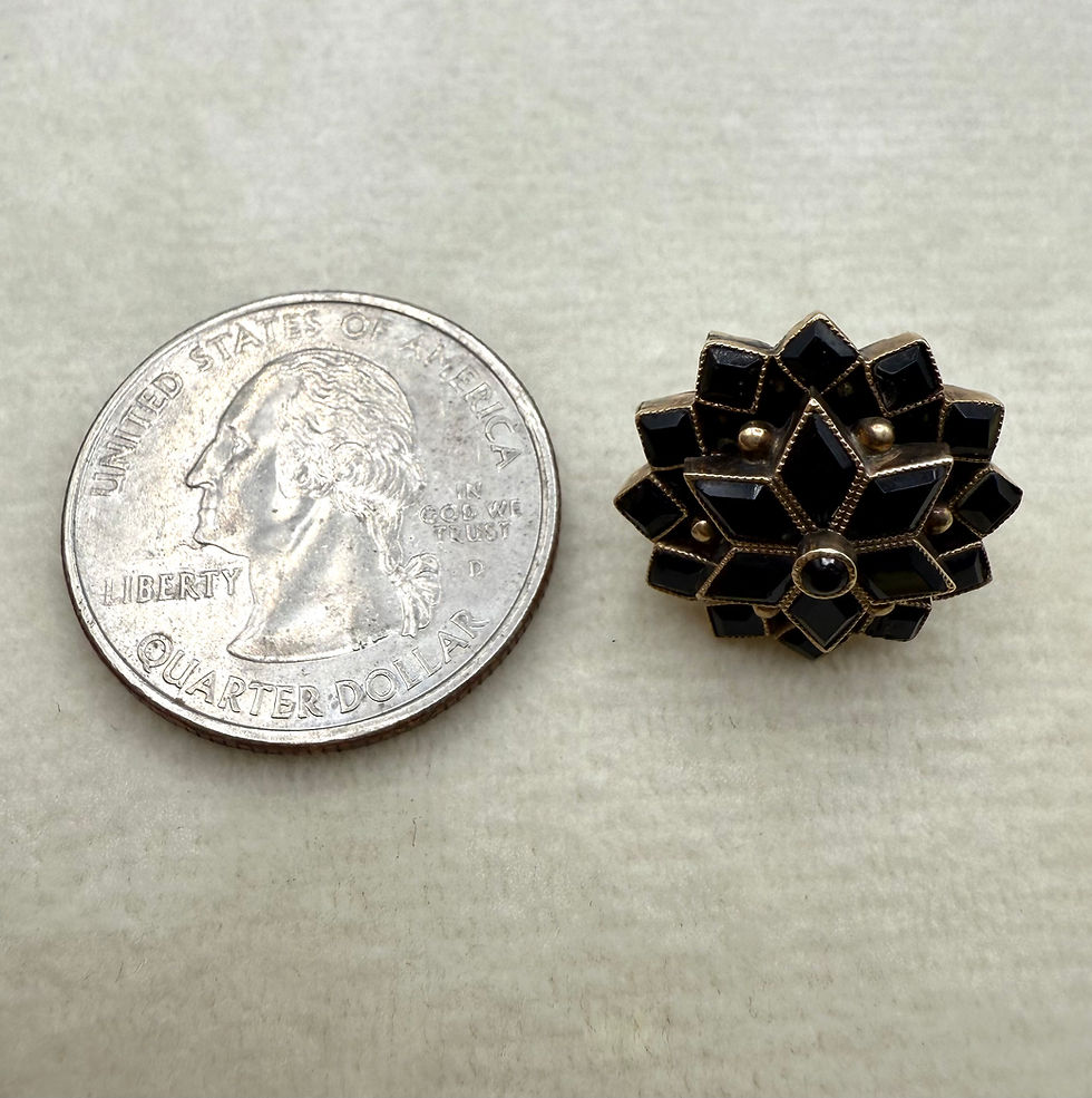 Thumbnail: 10 Karat Yellow Gold Black Onyx Earrings